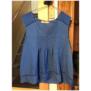 Blue tank top blouse
